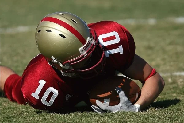 American football end zone